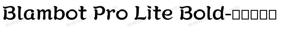 Blambot Pro Lite Bold字体转换